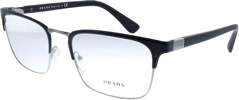 prada 1b0101 53 17|Prada Heritage PR 54TV 1BO1O1 Matte Black Metal Rectangle .